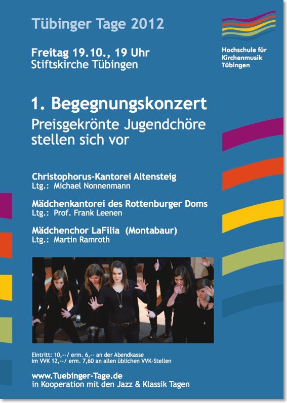 Tübinger Tage - EröffnungsKonzert 19.10.12 Plakat